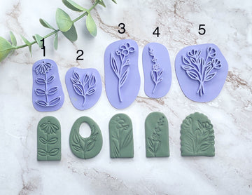 Floral Clay Embossing Stamp | Fondant Stamp | Cookie Embossing Stamp | FLORAL STAMP
